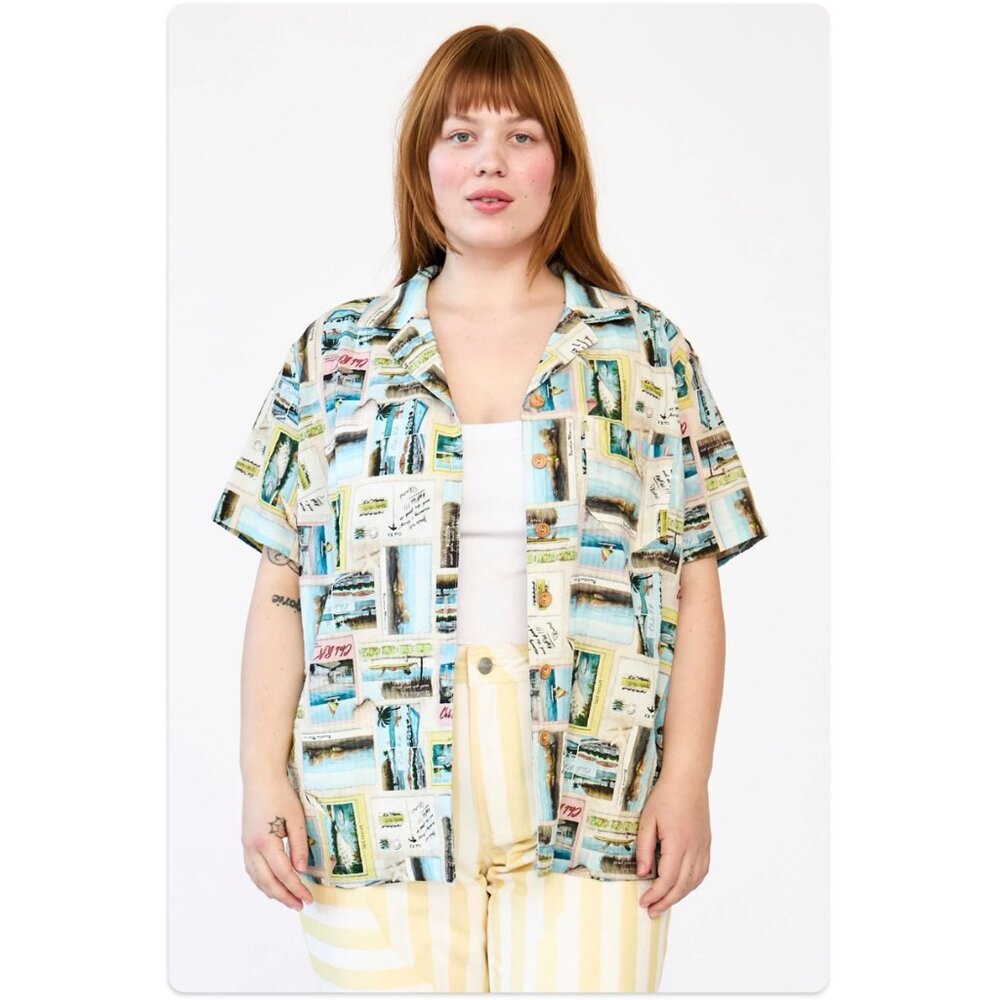 Rachel Antonoff James Shirt 'Postcards' XL